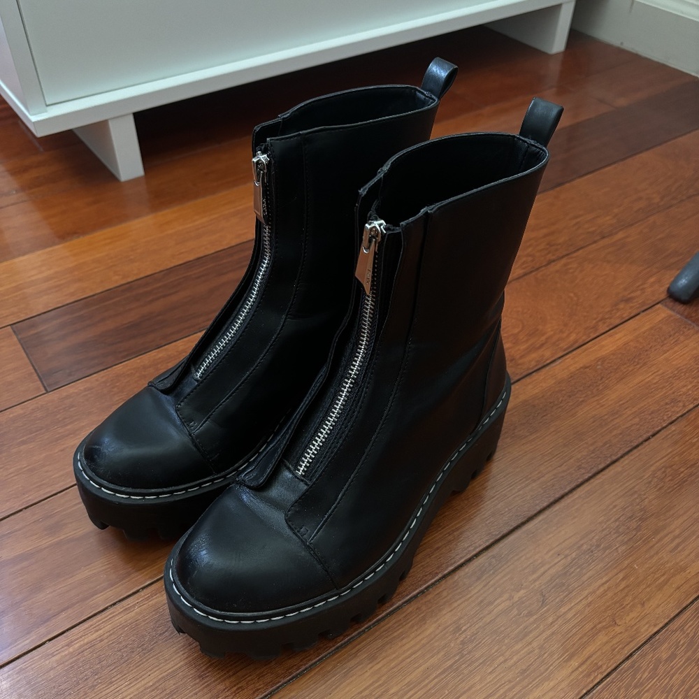 Zara Black Platform Boots